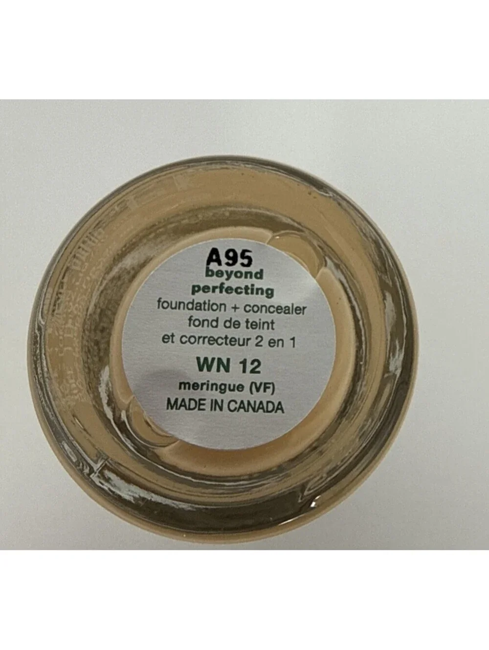 CLINIQUE BEYOND PERFECTING 1 OZ FOUDATION CONCEALER WN 12 MERINGUE RN 1